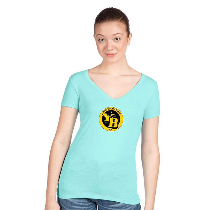 Women's  Young Boys Soccer Next Level V-Neck T-Shirt